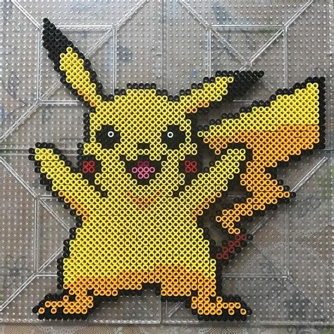 Pikachu Perler Beads By Hamuuuuuulove Pokemon Perler Beads Pixel Art