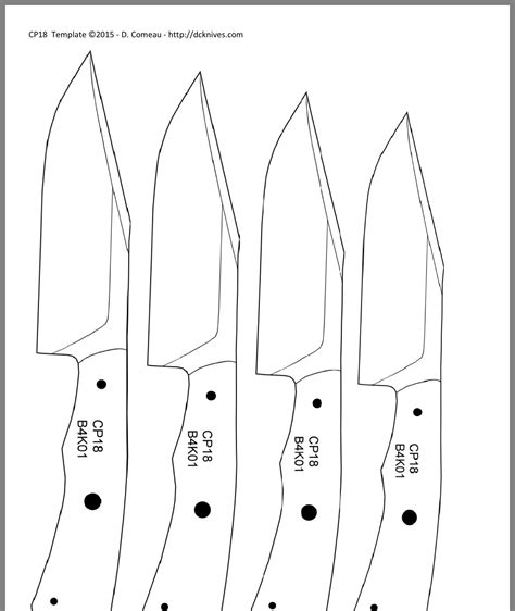 Free Printable Knife Design Templates