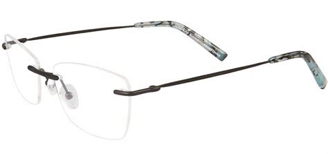 Naturally Rimless Eyeglasses Rimless Frame Is Supported By Gunmetal