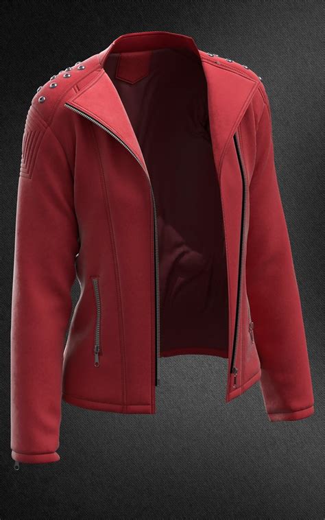 3d Womens Leather Jacket Turbosquid 1893584