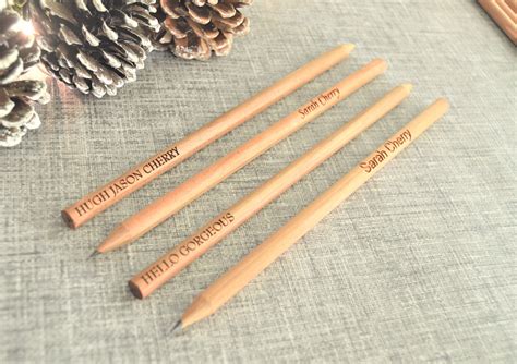 Personalised Natural Wooden Pencil Wooden Pencil Wooden Pencils Wooden