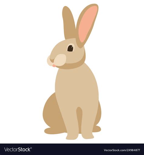 Cartoon Rabbit Front Royalty Free Vector Image