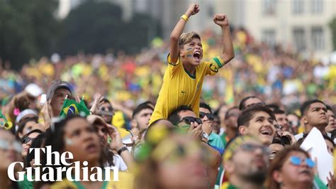 brazil fans celebrate advancing to world cup quarter finals after win over mexico youtube