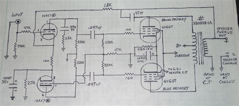 6l6 Push Pull Amplifier Schematics Circuit Diagram