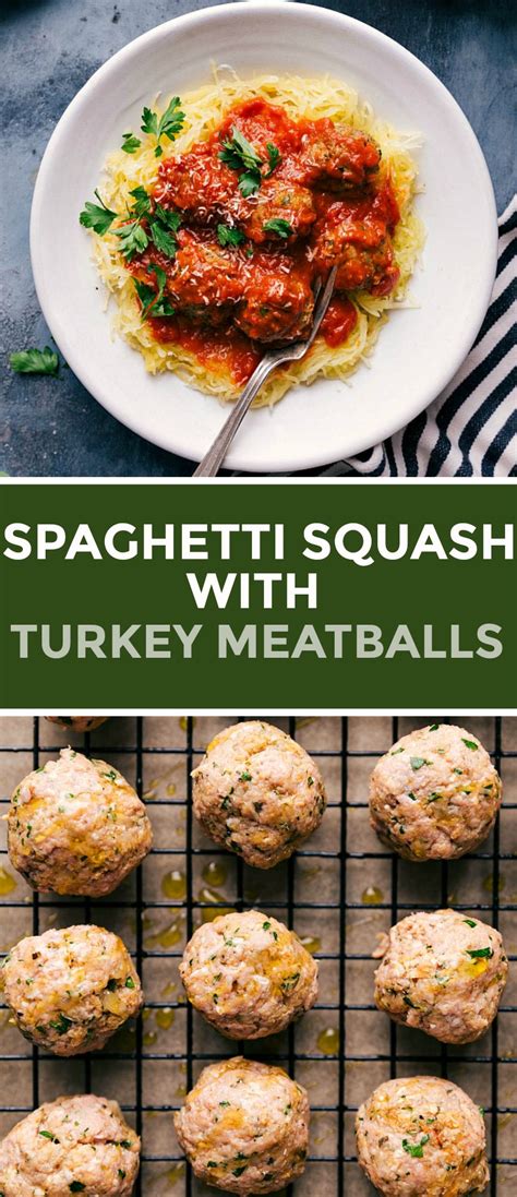 Spaghetti Squash With Turkey Meatballs Spaghetti Squash Recipes