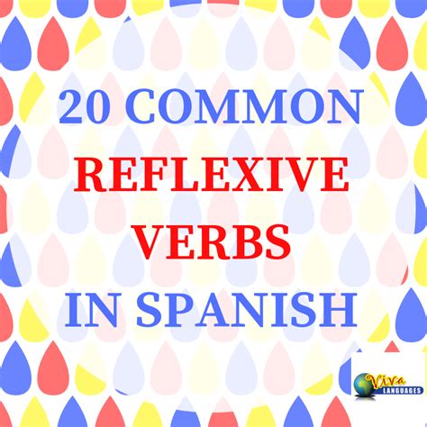 20 Common Reflexive Verbs In Spanish Viva Language Services