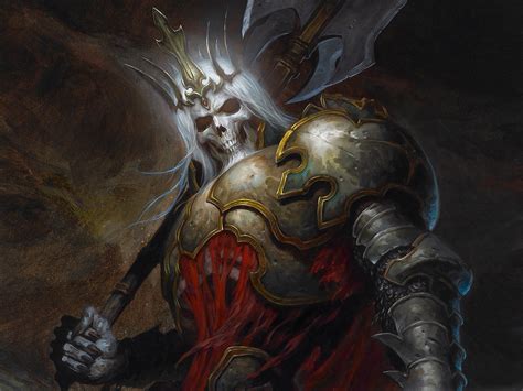 Skulls Video Games Diablo Artwork Diablo Iii Skeleton King Wallpaper