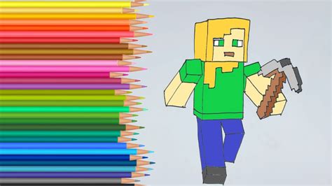 How To Draw Alex From Minecraft How To Draw Minecraft Minecraft Youtube