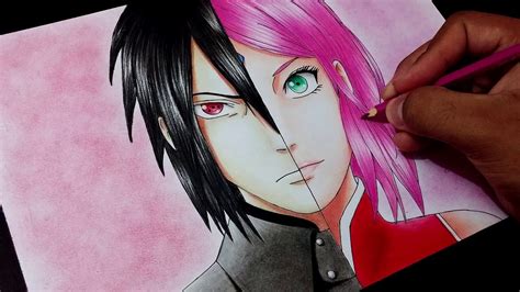 Drawing Sasuke Sakura Naruto Shippuden Youtube