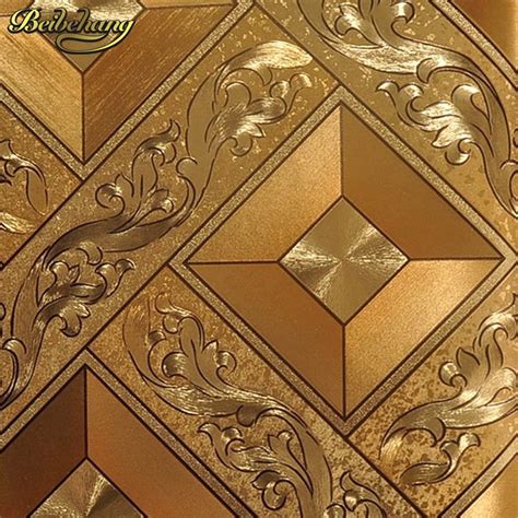 3d Damascus Luxury Wallpaper 3d Embossed Gold Foil Wallpaper Roll