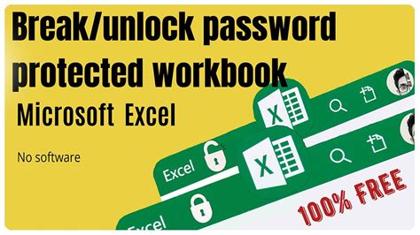 Microsoft Excel How To Breakunlock Password Protected Workbook Youtube