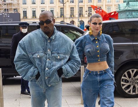 Kanye West And Girlfriend Julia Fox Attend Kenzo Spring 2022 Show With