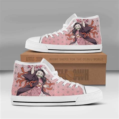 Nezuko Demon Slayer Anime Custom All Star High Top Sneakers Pattern