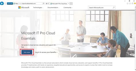 Пакет предложений Microsoft It Pro Cloud Essentials и 100 в течении