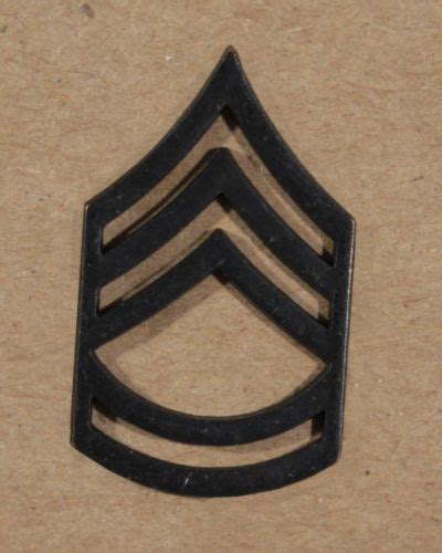Sergeant First Classrank Insignia 1 Pin Us Army E7 Subdued Metal Black