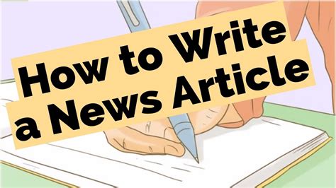 How To Write A News Article Youtube