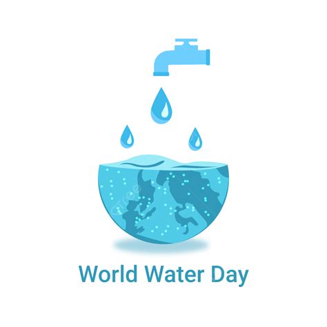 World Water Day Vector Design Images World Water Day With Drop And Tap