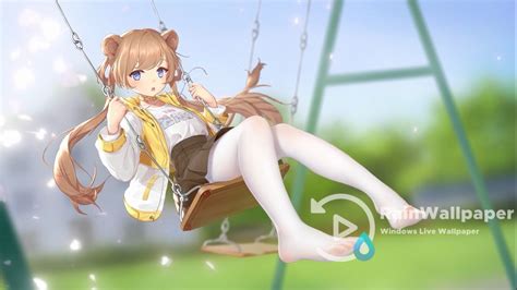 Anime Girl On Swing By Jimking On Deviantart