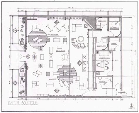 Floor Plan Draft Of Kaitlyn Clothing Womens Apparel Boutique Behance