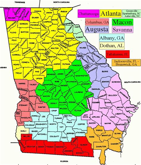 Map Of Georgia Zip Codes And Travel Information Download