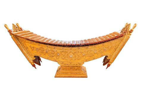 Myanmar Classical Music Instrument Decorated With Burmese Art Pa Stock