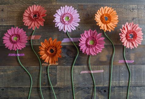Make Your Own Paper Gerbera Daisies · How To Make A Paper Flower