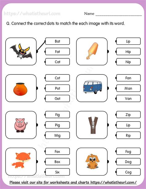 Match The Correct Word Worksheets For Grade 1 1st Grade Worksheets