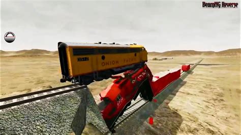 Impossible Large Trains Vs Unfinished Railway Crashes Reverse7