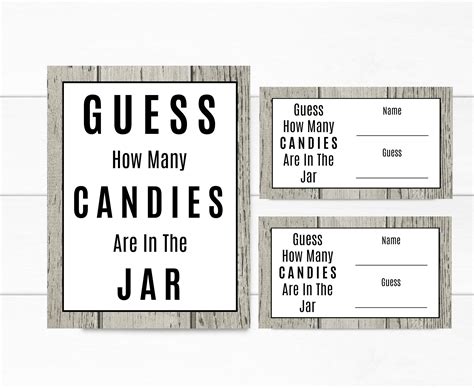 Guessing Jar Printable Printable World Holiday