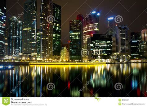Colorful City Night Lights Stock Image Image 21929331