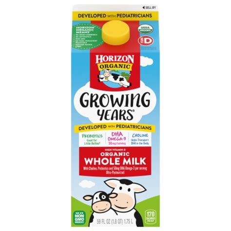 Horizon Organic Growing Years Whole Milk With Dha Omega 3 64 Fl Oz