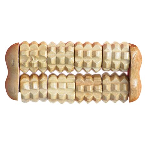 Wooden Massage Hand Held Body Roller Massager Solid Wood Full Body Brown Body Relaxation In