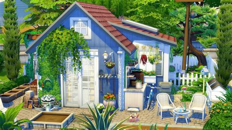 Cute Garden Shed Sims 4 🌸 No Cc Stop Motion Speed Build Youtube