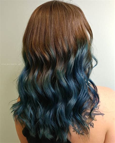 Blue Ombre Hair Color Light And Dark Shades