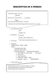 Description Of A Person Layout ESL Worksheet By PeDRoEnglish