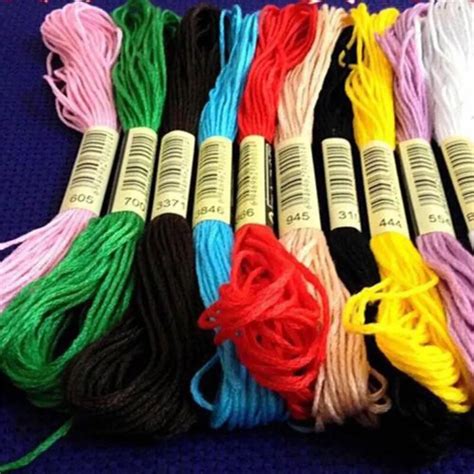 50 Pcs Handmade Diy Embroidery Threads Colorful Embroidery Threads