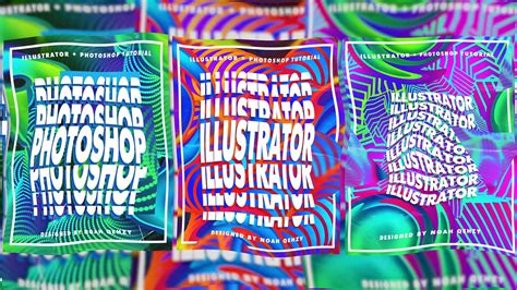 Create Colorful Pattern Posters In Illustrator And Photoshop Ai Ps制作