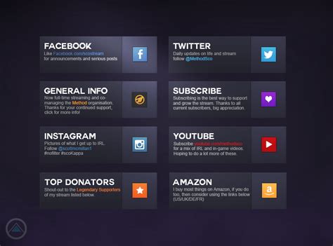 User Interface Twitch Profile Buttons Artenesse