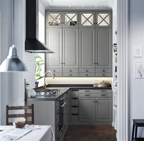 BODBYN Deur, grijs, 40x80 cm - IKEA | Grey kitchen cabinets, Kitchen ...