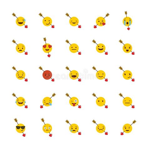 Emojis Set Design Vector Stock Vector Illustration Of Smile 131368472