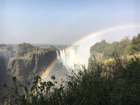 Rainbow At Victoria Falls Aguaplano