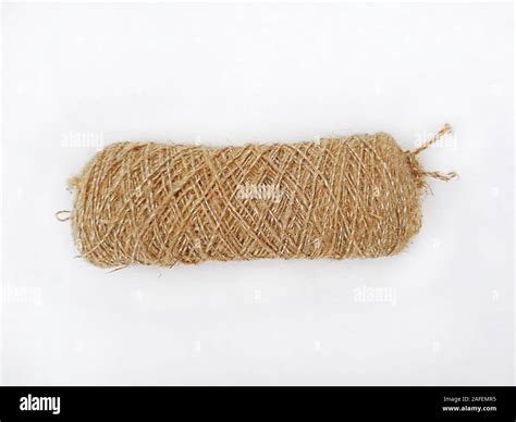Natural Jute Rope Isolated On White Background Stock Photo Alamy