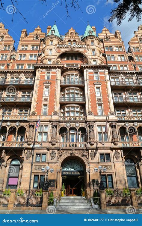 London Uk March 22 2014 The Victorian Facade Of The Russell Hotel