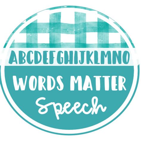 Words Matter Speech Teaching Resources Teachers Pay Teachers