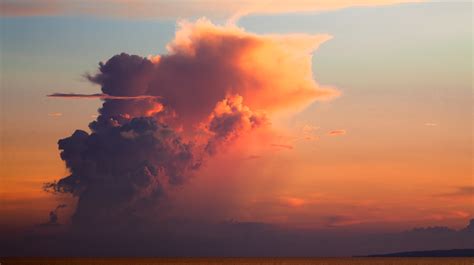 Clouds At Sunset Over The Ocean
