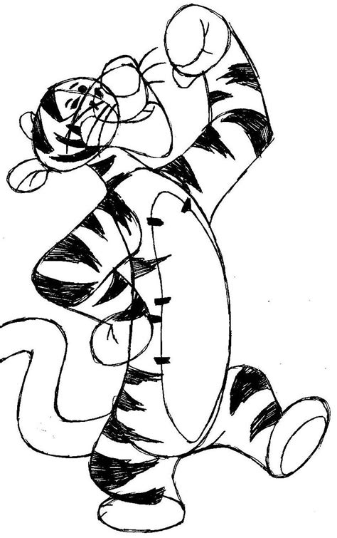 How To Draw Tigger From Winnie The Pooh With Easy Steps In How