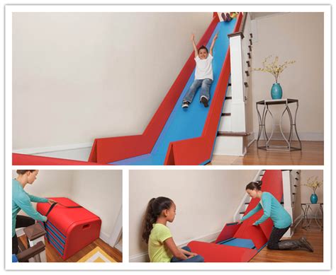 Foldable Stair Slide Sliderider Stair Slide Foldable Stairs Cool