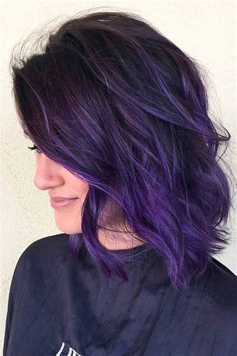 70 Tempting And Attractive Purple Hair Looks Dark Purple
