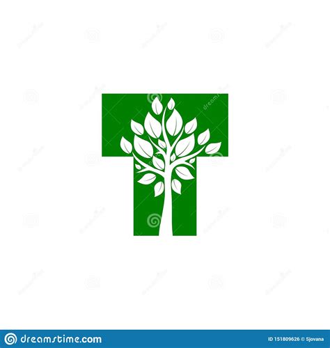 Dieses design auf anderen produkten. Tree Letter T Logo Vector Alphabet Design Element Template Stock ...