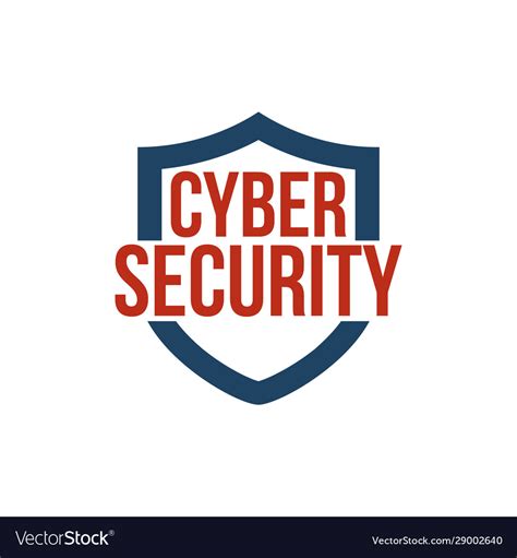 Cyber Security Shield Icon Or Logo Isolated Vector Image